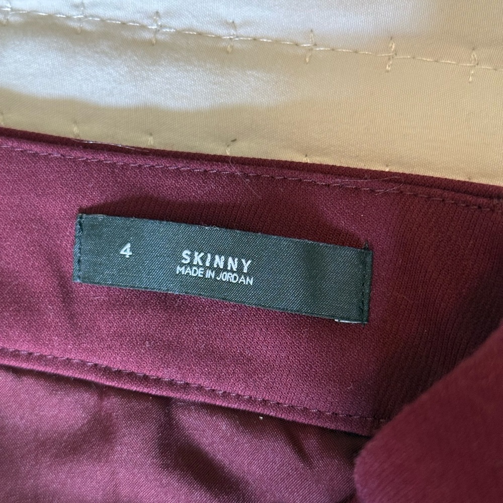 LOFT Burgundy Straight-Leg Pants - Picture 6 of 7